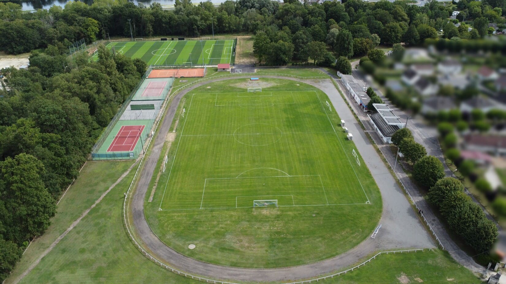Photo aérienne du stade