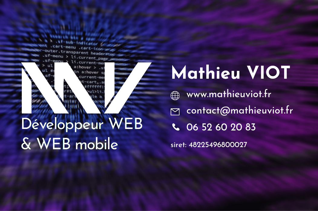 Carte de visite du partenaire Viot Mathieu